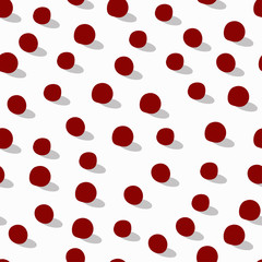 red berries seamless pattern on a white background