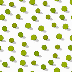 cartoon green peas seamless pattern. Idea for food decoration