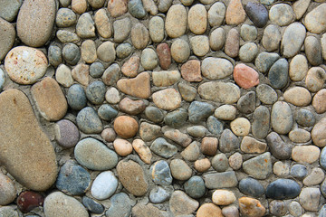 Decorative modern stone wall of chipped stone for background