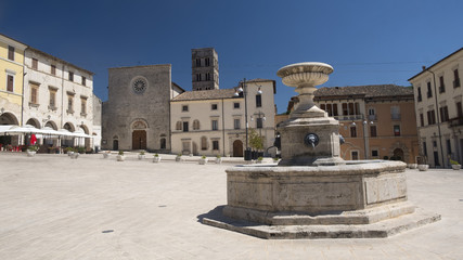 Fototapeta premium Cittaducale (Rieti, Italy): the main square