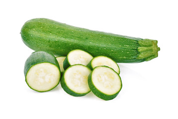 zucchini isolated on white background
