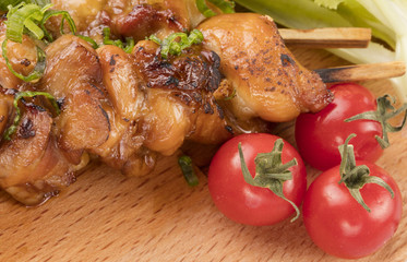 soy ginger chicken skewers