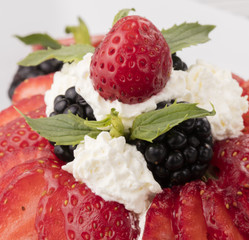 pavlova desert on white