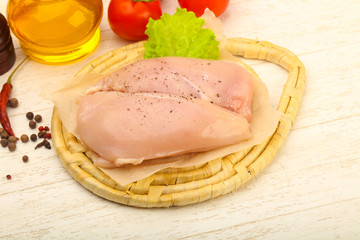 Raw chicken breast