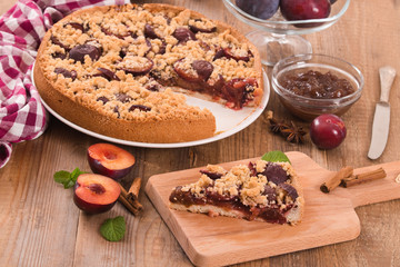 Plum tart. 