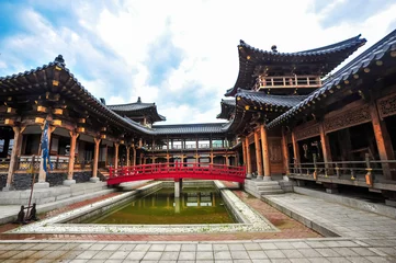 Poster Dae Jang Geum Park in Yongin, Gyeonggi-do is the largest historical drama set in Korea and a hallyu themed park. © SiHo