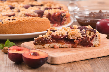 Plum tart. 