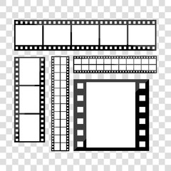 Set of film frame, vector illustration