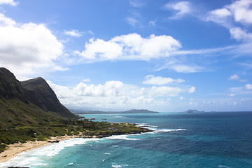Fototapeta na wymiar Hawaiian sunny coastline