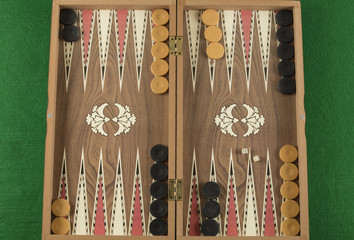 backgammon game with two dice