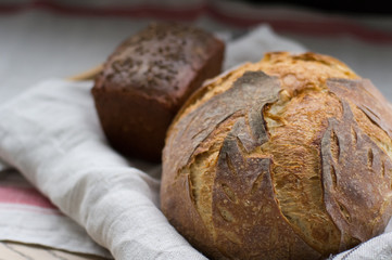 Wheat and rye bread