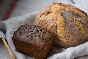 Wheat and rye bread