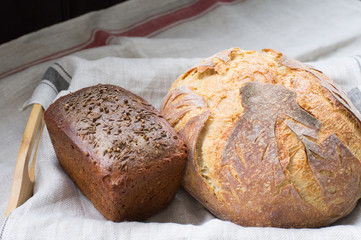 Wheat and rye bread