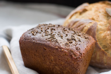 Wheat and rye bread