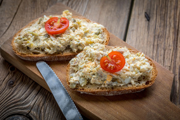 Mackerel fish paste.