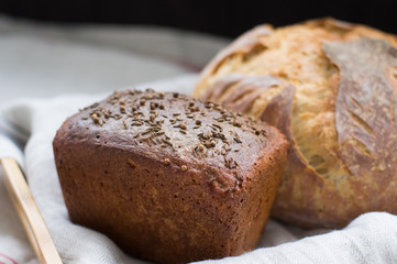 Wheat and rye bread
