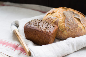 Wheat and rye bread
