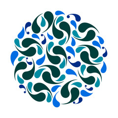 Pattern based on vegetable motifs