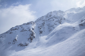 Fototapeta na wymiar Snowy Mountains in Zermatt