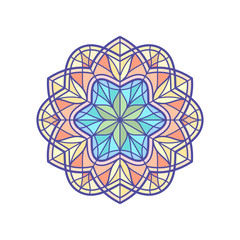 Stained glass template, round elements for stained-glass