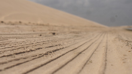 sandy desert with blue sky