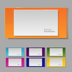 Vector infographic banners set