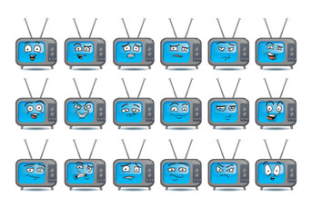 tv avatar icon set