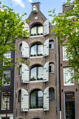 Traditional old buildings in Amsterdam