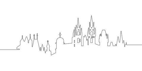 Naklejka premium Cityscape of Prague