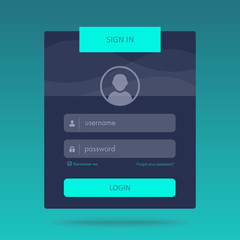 Fototapeta premium Login Form Design