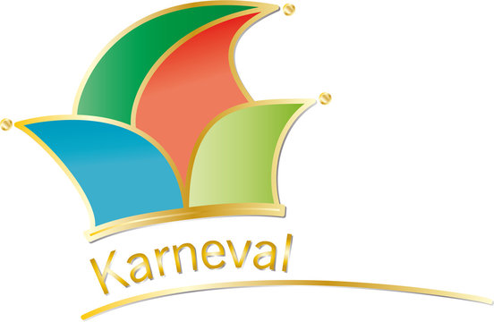 Der Karneval beginnt. Narrenkappe, alaaf, hellau ... Fastnacht und Fasching feiern, Narrenzeit mit Narrenkappe, vektor, isoliert