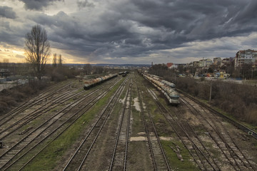 Fototapeta na wymiar train station on Varna, Bulgaria