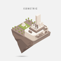 isometric. icon. Set phone design 3d city building social Technology isolated. Vector illustration on a white background. Business.