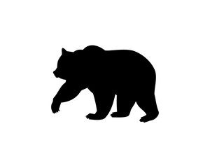 Black Bear Illustration Silhouette Logo Animal Vector