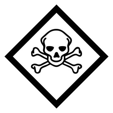 Hazardous icon of toxic from international ghs system