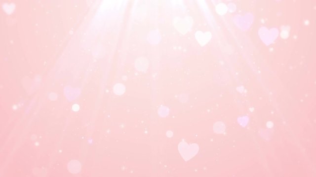 Pink Valentine heart background, looped