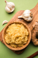 Ginger garlic paste or puree, selective focus   © StockImageFactory