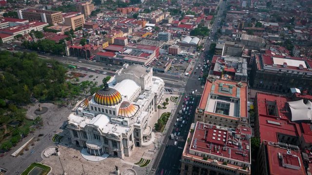 Mexico city day time lapse from Torre Latino Tower view point