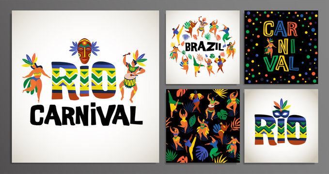 Brazil carnival. Vector templates for carnival concept and other users.