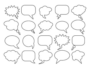 Blank empty speech bubbles for infographics