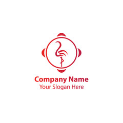 flamingo logo design