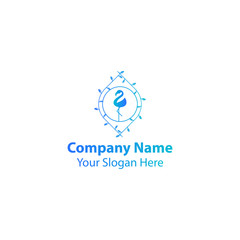 Fototapeta premium flamingo logo design