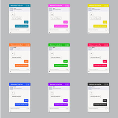 The set of universal live chat windows