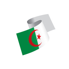 Obraz premium Algeria flag, vector illustration