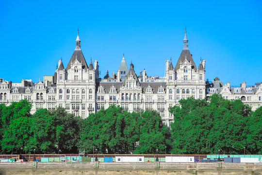 Whitehall Court seen from South Bank of London