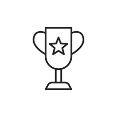 Line award badge and sign icon