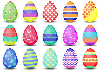 Easter eggs set icon