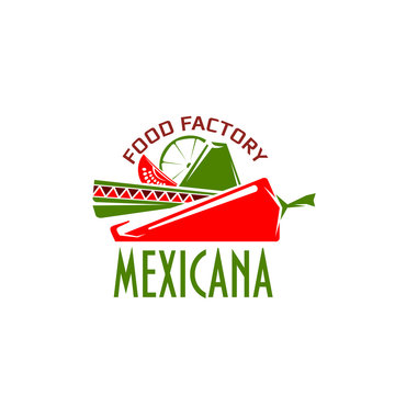 Vector Mexican cuisine restaurant cafe icon