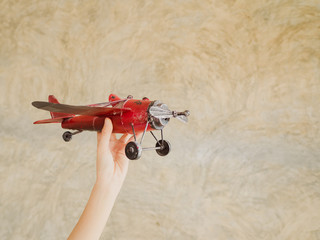 hand hold airplane