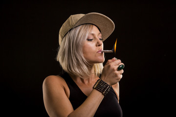 dance hall rock star woman smoking
